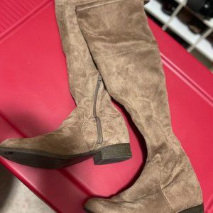'a new day' Over-The-Knee Faux Suede Boots Tan